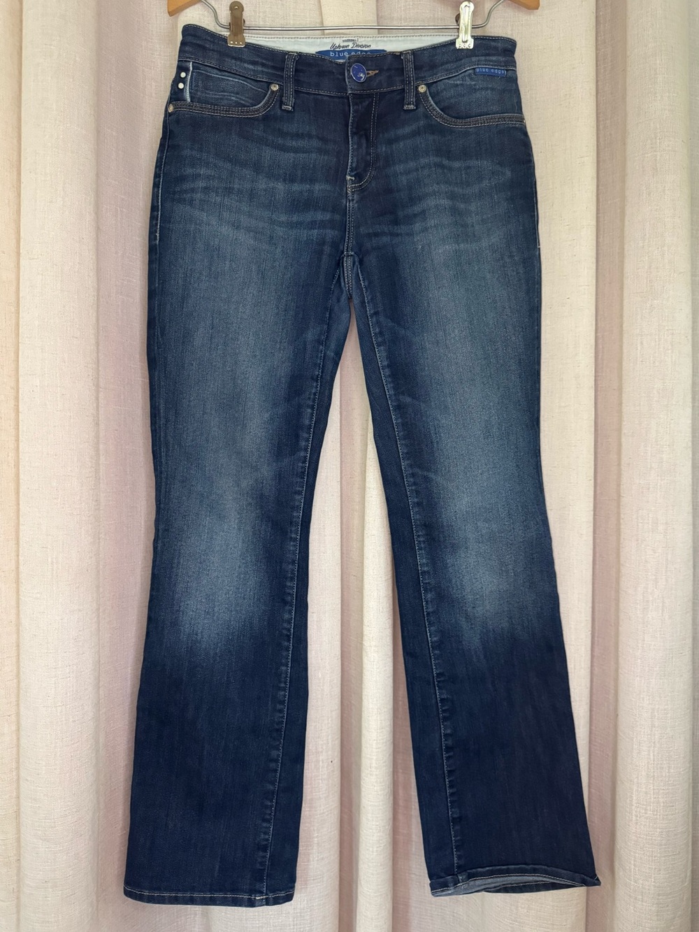 Mavi Uptown Blue Edge Vintage Mid Rise Straight Leg Jeans Denim 28 x 30
